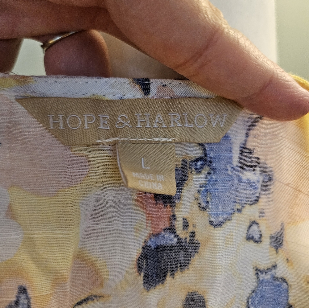 Hope & Harlow Multicolor Women's Size Large L Shirt Blouse - Picture 12 of 13